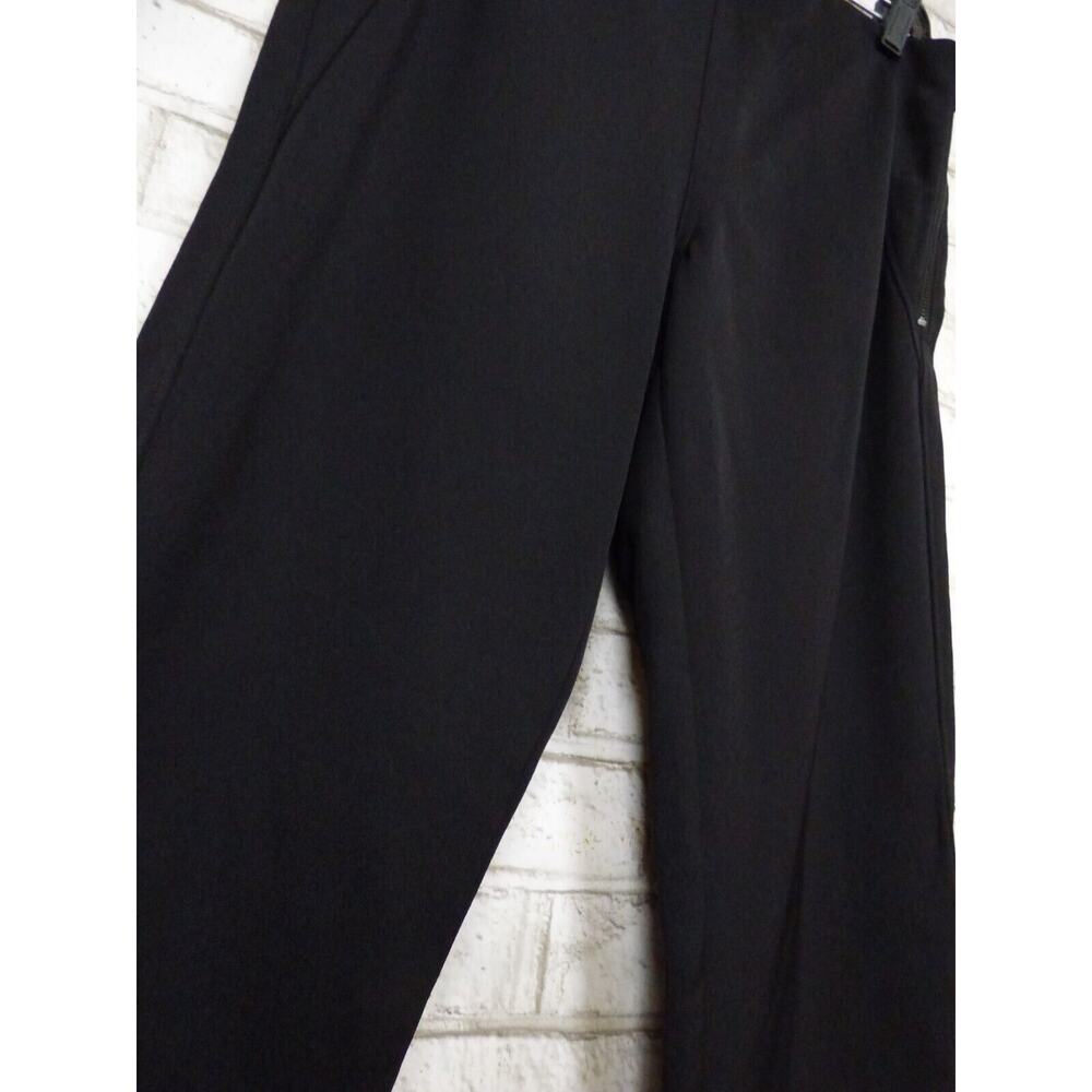 $300 Pink Tartan Black Structured Knit Seamed Trouser Pants Split Hem 4 NEW - Picture 10 of 16